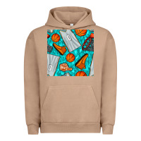 Pigment Burro basketball uniform and hoop seamless pattern Urban Hoodie - BundleAndBundleShop