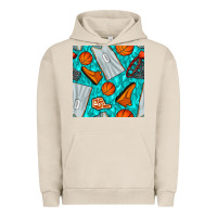 Pigment French Oak basketball uniform and hoop seamless pattern Urban Hoodie - BundleAndBundleShop