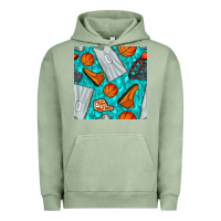 Pigment Oil Green basketball uniform and hoop seamless pattern Urban Hoodie - BundleAndBundleShop