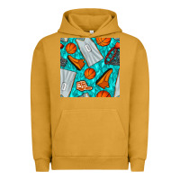 Pigment Peanut Butter basketball uniform and hoop seamless pattern Urban Hoodie - BundleAndBundleShop