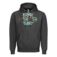 Charcoal Heather because mama said so Zipper Hoodie - CowhideDigitalArt