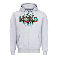 Heather Grey because mama said so Zipper Hoodie - CowhideDigitalArt