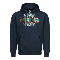 Navy because mama said so Zipper Hoodie - CowhideDigitalArt