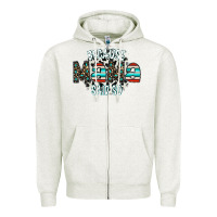 Oatmeal Heather because mama said so Zipper Hoodie - CowhideDigitalArt