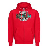 Red because mama said so Zipper Hoodie - CowhideDigitalArt