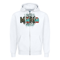 White because mama said so Zipper Hoodie - CowhideDigitalArt