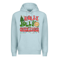 Blue Mist holly jolly cheerleader Premium Hoodie - MaliasSmallBusiness
