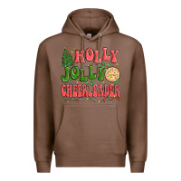 Chestnut holly jolly cheerleader Premium Hoodie - MaliasSmallBusiness