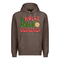 Coffee holly jolly cheerleader Premium Hoodie - MaliasSmallBusiness