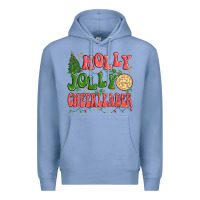 Colony Blue holly jolly cheerleader Premium Hoodie - MaliasSmallBusiness