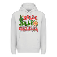 Dove Grey holly jolly cheerleader Premium Hoodie - MaliasSmallBusiness