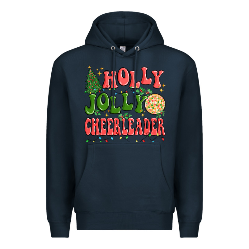 Holly Jolly Cheerleader Premium Hoodie by MaliasSmallBusiness | Teevron