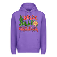 Purple holly jolly cheerleader Premium Hoodie - MaliasSmallBusiness