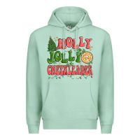 Seafoam holly jolly cheerleader Premium Hoodie - MaliasSmallBusiness