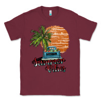 Burgundy summer vibes Classic Tee - SublimationCraftShop
