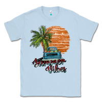 Dusty Blue summer vibes Classic Tee - SublimationCraftShop
