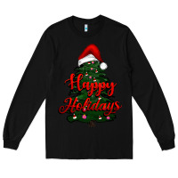 Black happy holidays christmas tree Long Sleeve Tee - RanaPortraitStore