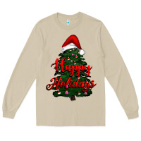 Mushroom happy holidays christmas tree Long Sleeve Tee - RanaPortraitStore