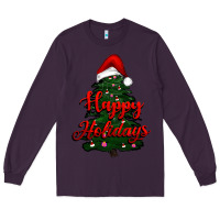 Plum happy holidays christmas tree Long Sleeve Tee - RanaPortraitStore
