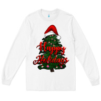 White happy holidays christmas tree Long Sleeve Tee - RanaPortraitStore