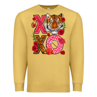 Antique Gold xoxo with tiger Premium Sweatshirt - NancyCooperArtShop