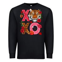 Black xoxo with tiger Premium Sweatshirt - NancyCooperArtShop