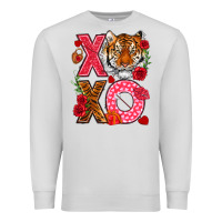 Dove Grey xoxo with tiger Premium Sweatshirt - NancyCooperArtShop