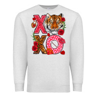 Oatmeal Heather xoxo with tiger Premium Sweatshirt - NancyCooperArtShop