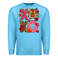 Ocean Blue xoxo with tiger Premium Sweatshirt - NancyCooperArtShop