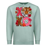Seafoam xoxo with tiger Premium Sweatshirt - NancyCooperArtShop