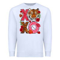 White xoxo with tiger Premium Sweatshirt - NancyCooperArtShop