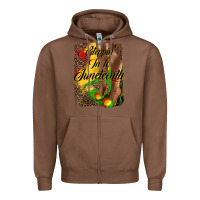 Chestnut steppin' in to juneteenth Zipper Hoodie - HRA Design Shop