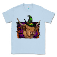 Dusty Blue highland cow halloween Classic Tee - RanaPortraitStore