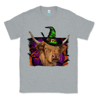 Heather Grey highland cow halloween Classic Tee - RanaPortraitStore