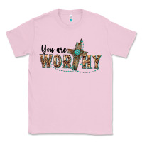 Bubblegum Pink you are worthy cross Classic Tee - BarkalooDesign