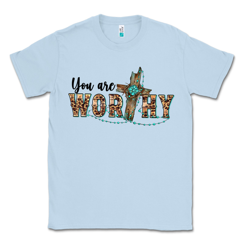 You Are Worthy Cross Classic Tee by BarkalooDesign | Teevron