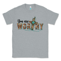 Heather Grey you are worthy cross Classic Tee - BarkalooDesign