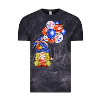 Cloud Black patriotic gnome balloon Vintage Tee - BarkalooDesign