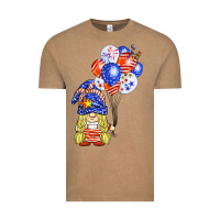 Vintage Coffee patriotic gnome balloon Vintage Tee - BarkalooDesign