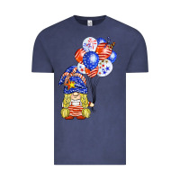 Vintage Denim patriotic gnome balloon Vintage Tee - BarkalooDesign