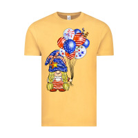 Vintage Mustard patriotic gnome balloon Vintage Tee - BarkalooDesign
