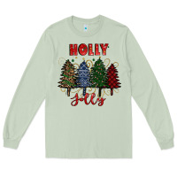 Holly Jolly Christmas Trees Long Sleeve Tee | Teevron