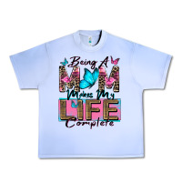 Grape Ice being a mom makes my life complete Urban Heavy Tee - Zillion Design Studio
