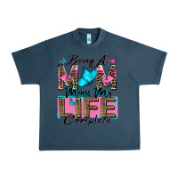 Midnight Navy being a mom makes my life complete Urban Heavy Tee - Zillion Design Studio