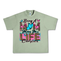 Oil Green being a mom makes my life complete Urban Heavy Tee - Zillion Design Studio