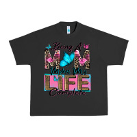 Pigment Black being a mom makes my life complete Urban Heavy Tee - Zillion Design Studio