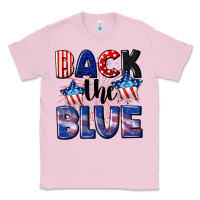 Bubblegum Pink Back the blue 4th of july Classic Tee - CowGirlArtShop