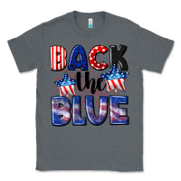 Charcoal Heather Back the blue 4th of july Classic Tee - CowGirlArtShop