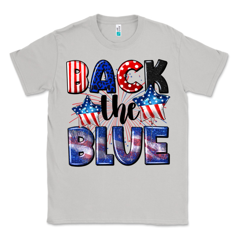 Back The Blue 4th Of July Classic Tee by CowGirlArtShop | Teevron