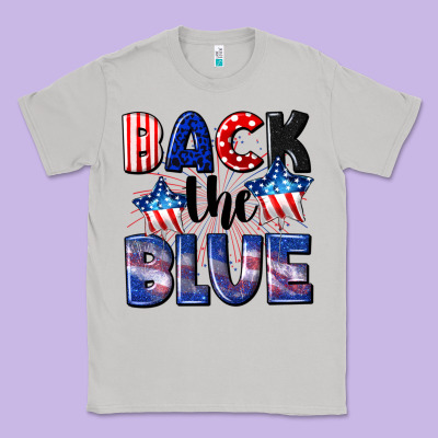 Back The Blue 4th Of July Classic Tee Designed By Cowgirlartshop